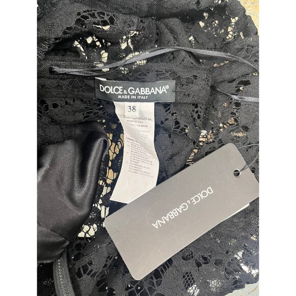 NWT Dolce & Gabbana Black Cordonetto Lace Sleeveless Tank Top Blouse IT 40 S - Picture 11 of 11